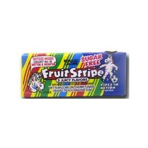 Sugar Free Fruit Stripe Gum Box of 10 packs  Grocery 
