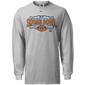 Nike Auburn Tigers Grey Sugar Bowl Long sleeve T Shirt 