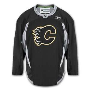 Calgary Flames 2011 12 Platinum Performance Black Practice Jersey Size 