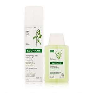  Klorane Dry Shampoo with Anti Frizz Shampoo Value Set 2 