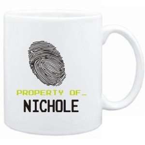  Mug White  Property of _ Nichole   Fingerprint  Female 
