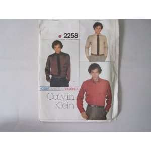  Vogue Pattern 2258 Calvin Klein Mens Shirt Size 16.5 