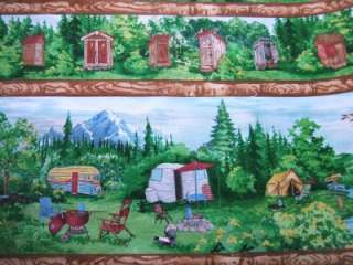 Wilmington Homeaway Tent Lake Outhouse Stripe Fabric  