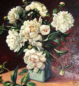 Joseph Burgess Floral Still Life Oil Painting on Canvas  