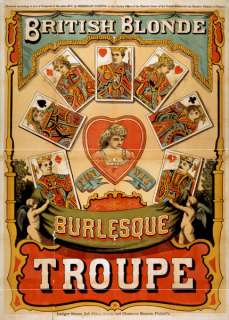 British Blonde Burlesque Troupe Playing Cards Posters  