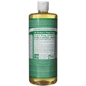  Dr. Bronners Organic Pure Castile Liquid Soap, Almond Oil 