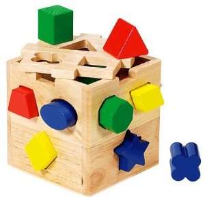  Wooden Shape Sorting Cube Toys & Games