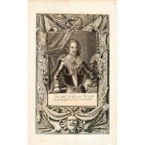  1722 Copper Engraving Portrait Rudolph Graf Von Morzin 