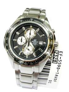 Casio Watch Edifice Black Stopwatch EF 559D 1 1A EF559D  