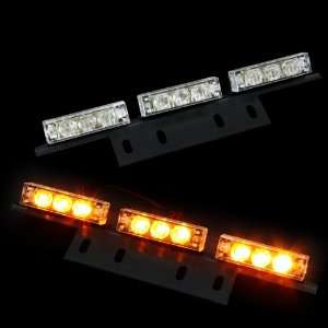  18 Bright Amber LED Hazard Warning Flash Strobe Lights Bar 