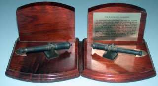   OAK CANNONS Bookends NSWC NAVAL SURFACE WEAPONS CENTER Rare  