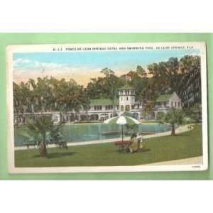 Postcard Vintage Ponce De Leon Springs Hotel De Leon Springs Florida