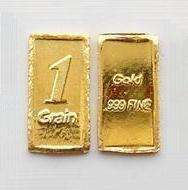 Grain SOLID 24k GOLD BAR Ingot Bullion GOLD .999 Fine  
