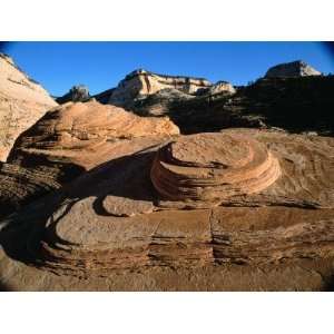 Circular Striations Occur on Eroded Navajo Sandstone Photographic 