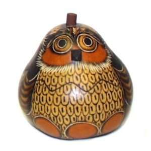 Owl Gourd Box ~ 4.5 Inches 