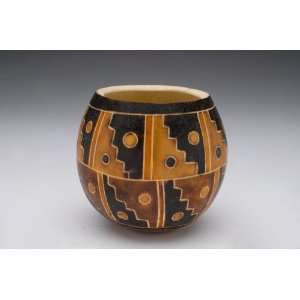    Andean Indian Hand Carved Gourd Vase  Geo (4)