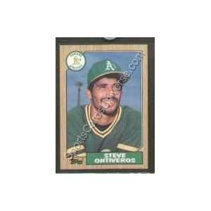 1987 Topps Regular #161 Steve Ontiveros, Oakland Athletics Baseball 