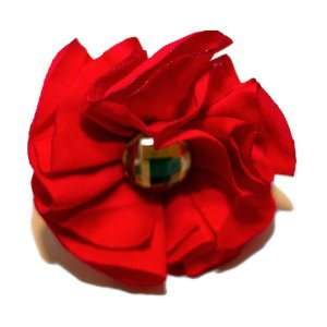  Red Flower Hair Clip Beauty