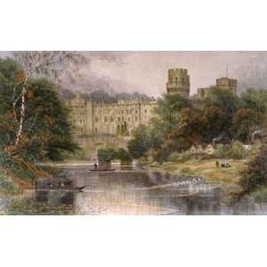  Warwick Castle Etching Law, David Topographical Engraving 