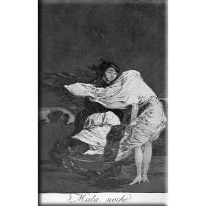 Caprichos   Plate 36 A Bad Night 19x30 Streched Canvas Art by Goya 