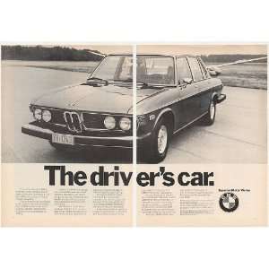  1974 BMW 3 Liter The Drivers Car 2 Page Print Ad