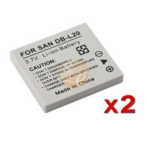   Two Battery For DB L20 DBL20 Sanyo Xacti DSC C4 DSC C5