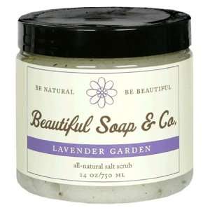 Beautiful Soap & Co. All Natural Salt Scrub, Lavender Garden, 24 oz 