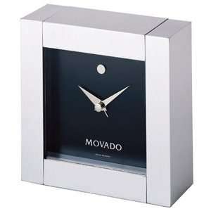  Square Stainless Steel Clock by Movado
