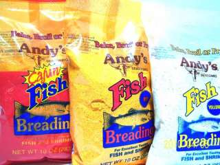 Andys Fish Breading/Batter Mix Fish or Shrimp 3 Flavs  
