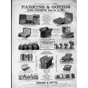  1873 Advertisement Parkins Gottos Oxford Street London 