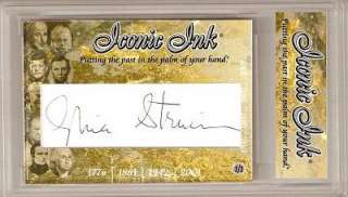 GLORIA STEINEM Signed Iconic Ink Autograph GAI 1/1 Card  