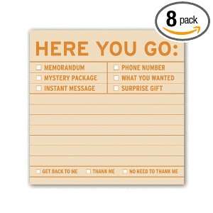  Knock Knock Sticky Notes Here You Go (Pack of 8) Health 
