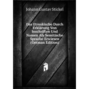  Als Semitische Sprache (German Edition) Johann Gustav Stickel Books