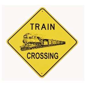  Railroad Tin Sign  Train Crossing 