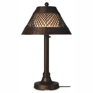  Java Umbrella Table Lamp with Walnut Shade Patio, Lawn 