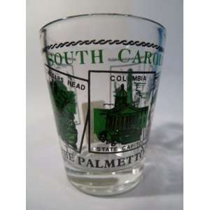  South Carolina Scenery Green Shot Glass