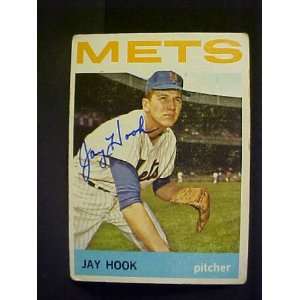  Jay Hook New York Mets #361 1964 Topps Signed Autographed Baseball 