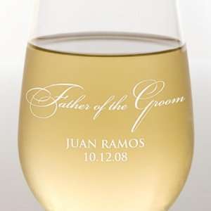   Father of the Groom Stemless Wine Glass