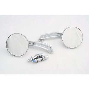   Chrome Round Mirror With Thick Stem For Harley Davidson Automotive