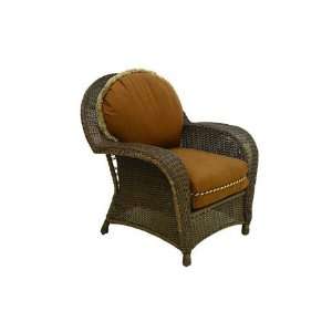  Suncoast Casa Grande Wicker Cushion Arm Patio Lounge Chair 