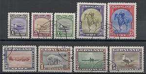 Greenland stamps 1945 YV 10 18 CANC VF  