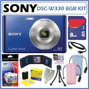  Sony DSCW330L DSCW330 BLUE DSC W330 14.1MP Digital Camera 