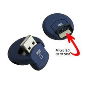  ROUND USB MICRO SD CARD READER / BLUE 