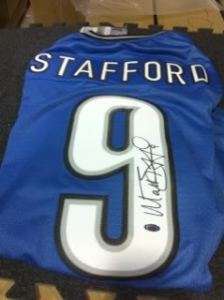 Matthew Stafford Autograph Replica Lions Jersey COA  