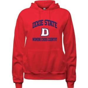 Dixie State Red Storm Red Womens Womens Cross Country Arch Hooded 