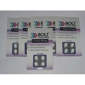 Bolt Formula 260, 6 8 Hours of Energy, 4 tablets each 2 dosages, (pack 