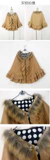 Japan vivi style brown sweet cute vintage cape jacket  
