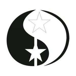  Tattoo Stencil   Star Yin Yang Symbol   #522 Health 