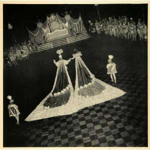 1938 Print Comus Ball King Queen Royalty New Orleans Catholic Custom 