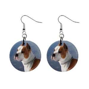  American Staffordshire Button Earrings A0016 Everything 